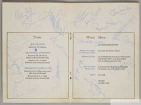 Everton 1968 F.A.Cup Finalist celebration dinner menu, 8th May 1968