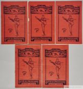 Five Arsenal home match programmes, 1939-40