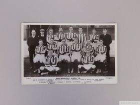 1905-06 West Bromwich Albion autographed team line-up postcard