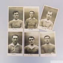 Six 1908-09 Chelsea black and white player profile postcards