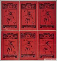 Six Arsenal home match programmes, 1937-38