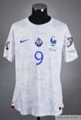 Olivier Giroud white pictorial France v. Netherlands match issued short-sleeved shirt