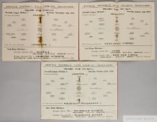 Three Arsenal home match programmes, 1926-27