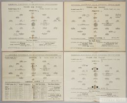 Four Arsenal home match programmes, 1929-30