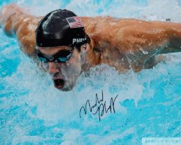 Michael Phelps autographed photograph,