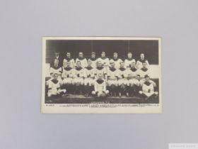 1905-06 Liverpool autographed team line-up postcard