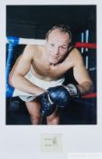 Sir Henry Cooper signed colour photograph presentation