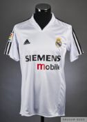 White Real Madrid short-sleeved shirt autographed by Raul