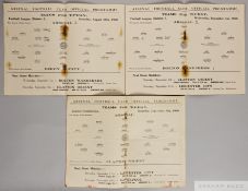 Three Arsenal home match programmes, 1926-27