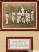 Signed photographs of the England and Australian cricket teams in 1929 and 1930