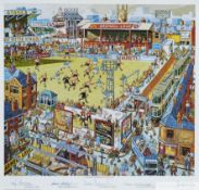 A large print of the Sheffield United Centenary painting by renowned Sheffield artist Joe Scarboro