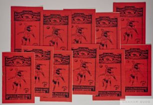 Eleven Arsenal home match programmes, 1933-34