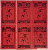 Six Arsenal home match programmes, 1935-36