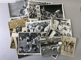 Collection of approximately one hundred English rugby clubs press photographs 1970s