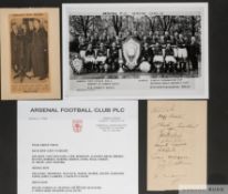 Display of Arsenal F.C. memorabilia
