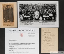 Display of Arsenal F.C. memorabilia