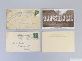 A black and white Blackburn Rovers team line-up autographed photograph, circa 1903-06