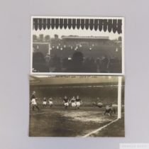 Brighton & Hove Albion v. Chelsea black and white postcard