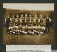 A large 1909-10 Nottingham Forest FC black and white team photograph