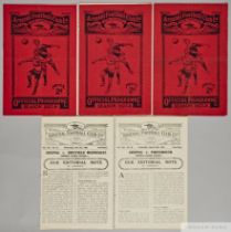 Five Arsenal home match programmes, 1927-28