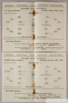 Two Arsenal home match programmes, 1925-26