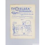 Chelsea v. Bristol City match programme, 23rd November 1907