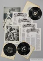 A Track Records 1973 press pack for The Who along with three original Track Records related Who sing