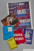 Five vintage concert programmes consisting of Chuck Berry, The BB King Blues Band, The 5th National