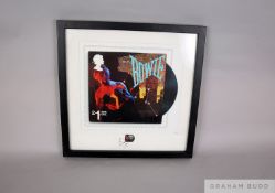 Royal Mail limited edition framed print of the stamp issued featuring David Bowie's Lets Dance albu