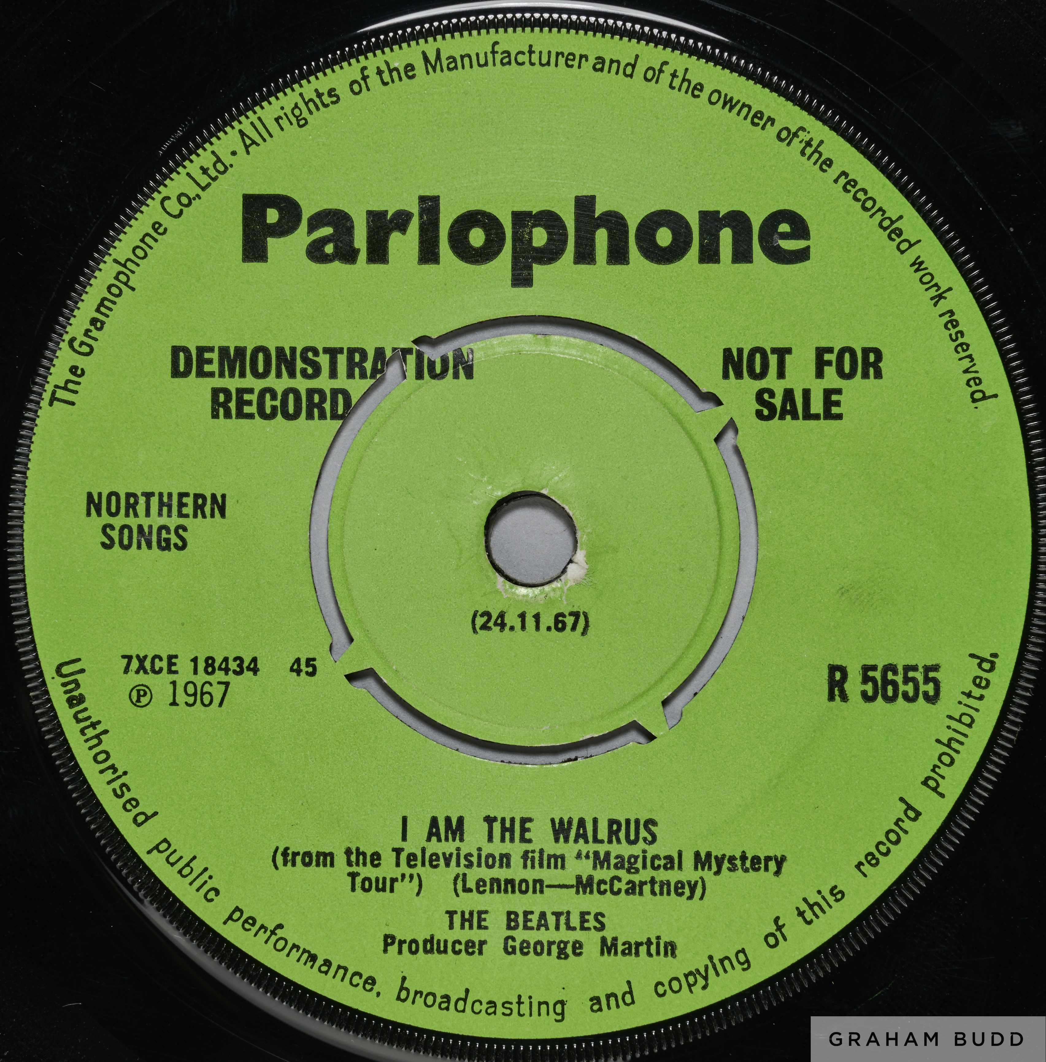 An extremely rare copy of The Beatles' Hello Goodbye 1967 A Label UK demonstration copy R 5655 - Image 3 of 3