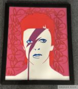 A rare lithograph of David Bowie during his Aladdin Sane period