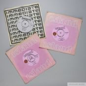 Three rare 45 rpm singles from the 1960s consisting of Nicky Scott, Backstreet Girl, Immediate Reco