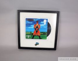 Royal Mail limited edition framed print of the stamp issued featuring David Bowie's Earthling album