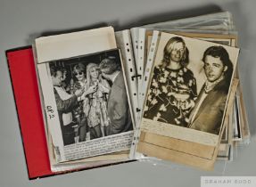 A fascinating collection of 163 assorted black and white press photographs relating to the Beatles