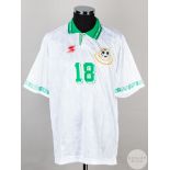 Valentin Belkevich white and green No.18 Belarus v. Scotland match issued short-sleeved shirt,