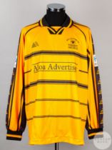 Yellow and black No.17 Alloa Athletic v. Airdrieonians long-sleeved shirt