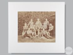 Hugh Smith sepia-toned Third Lanark team line up photograph, circa 1899
