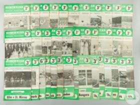 Thirty-five Hibernian match programmes from 1957 to 1960