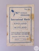 England v Scotland International match programme, 17th April 1926