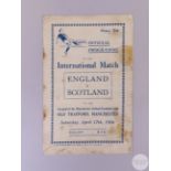England v Scotland International match programme, 17th April 1926