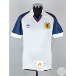 Rare white and blue Scotland International short-sleeved shirt