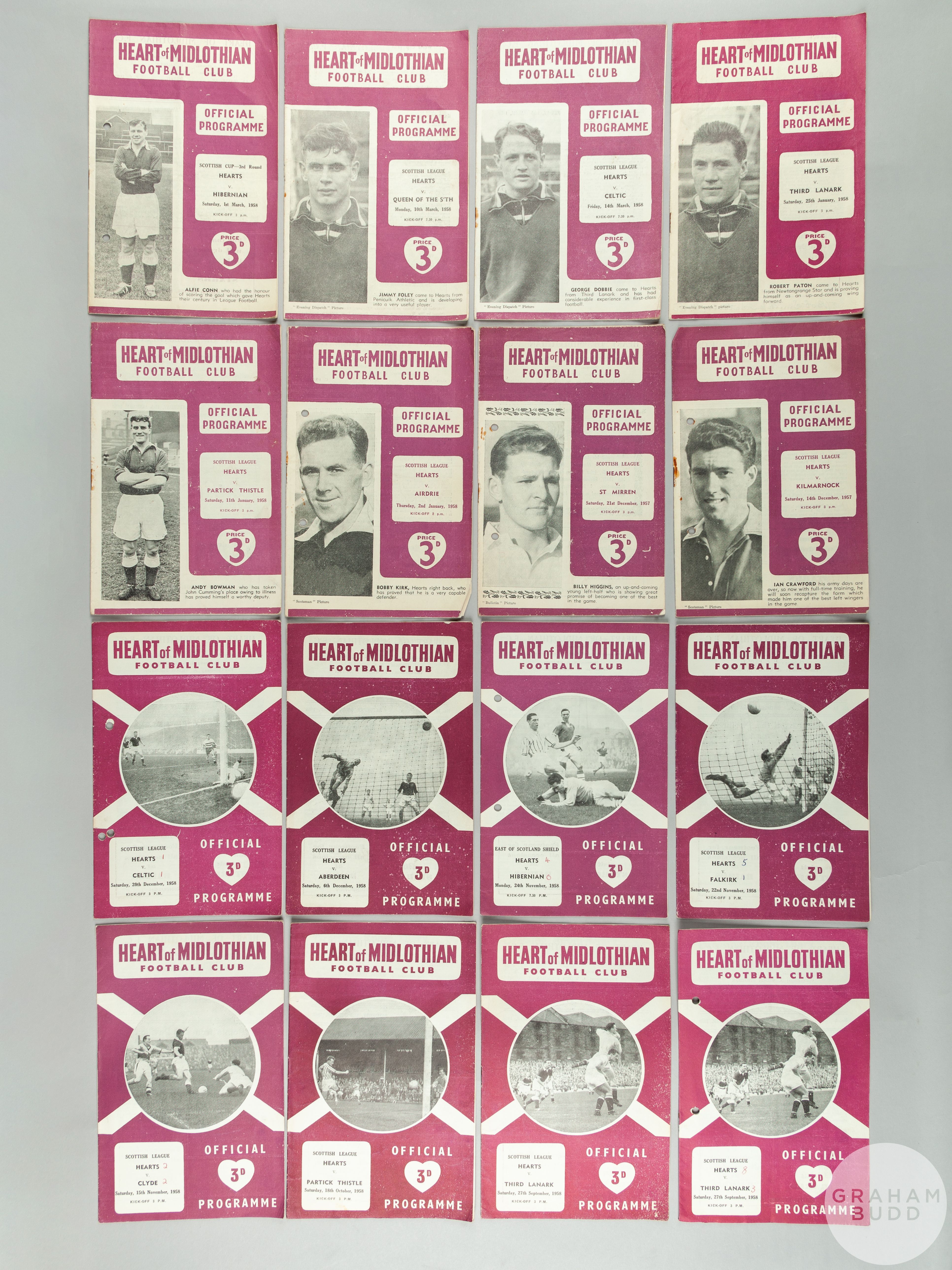 Collection of forty-four Heart of Midlothian match programmes from 1956 to 1964 - Image 3 of 4