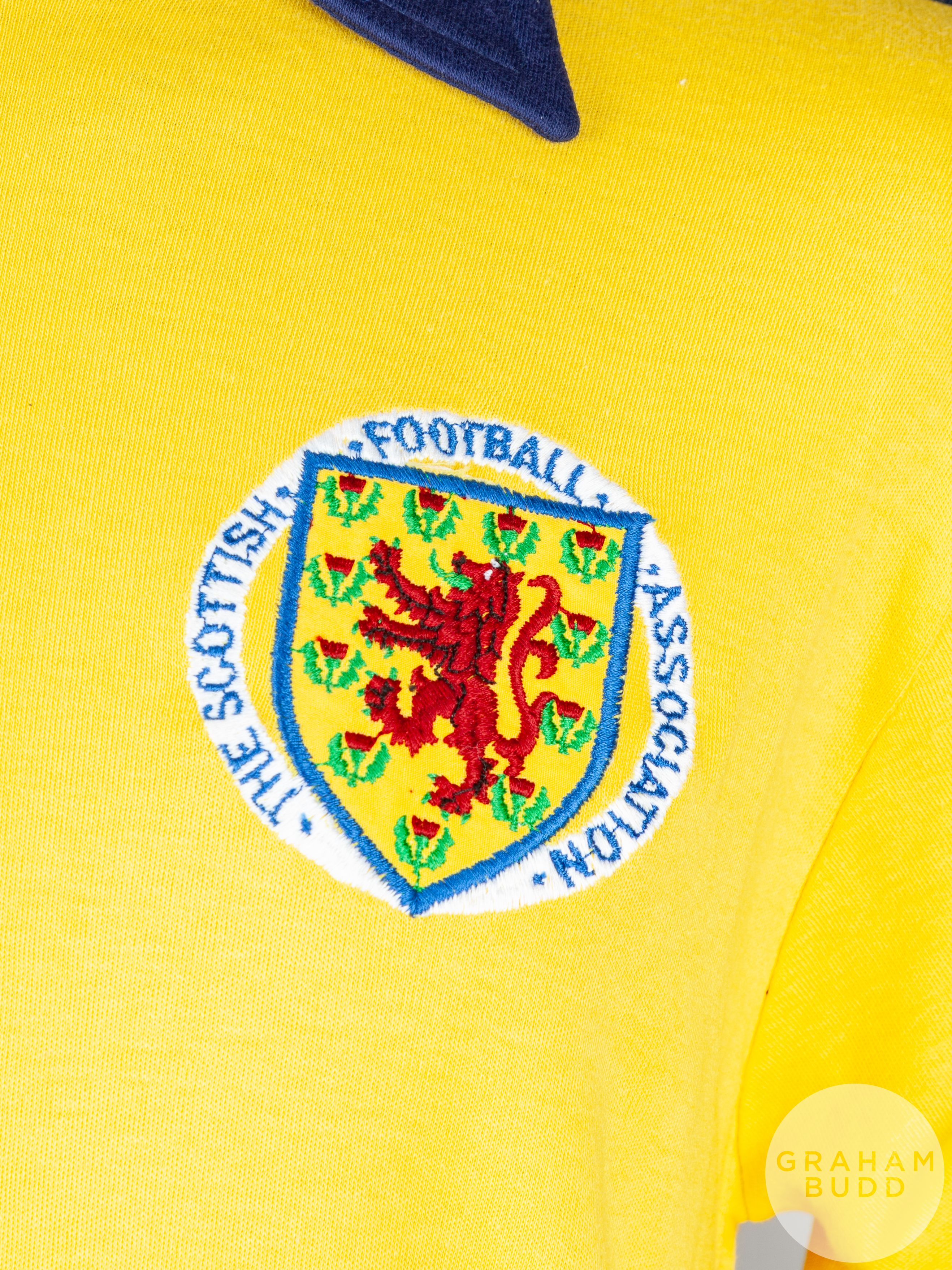 Rare yellow and blue Scotland International goalkeepers shirt - Image 3 of 4