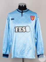 Sky blue No.16 Stirling Albion long-sleeved shirt, 1991-92