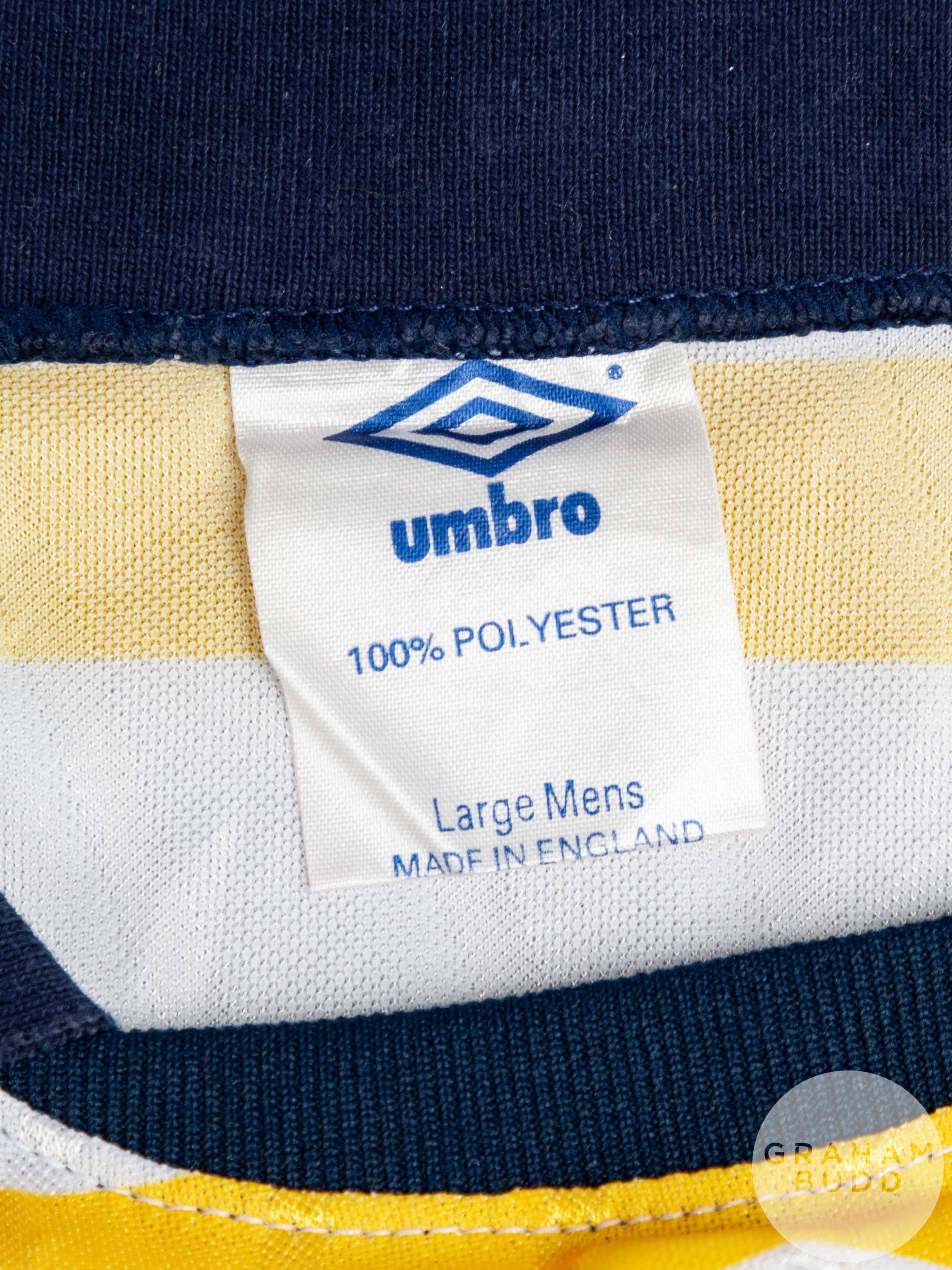 White, yellow and blue No.6 Scotland international short-sleeved shirt, 1988-91 - Image 4 of 5