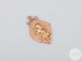 J. Frame 9ct gold Stirlingshire Football medal, 1904-05