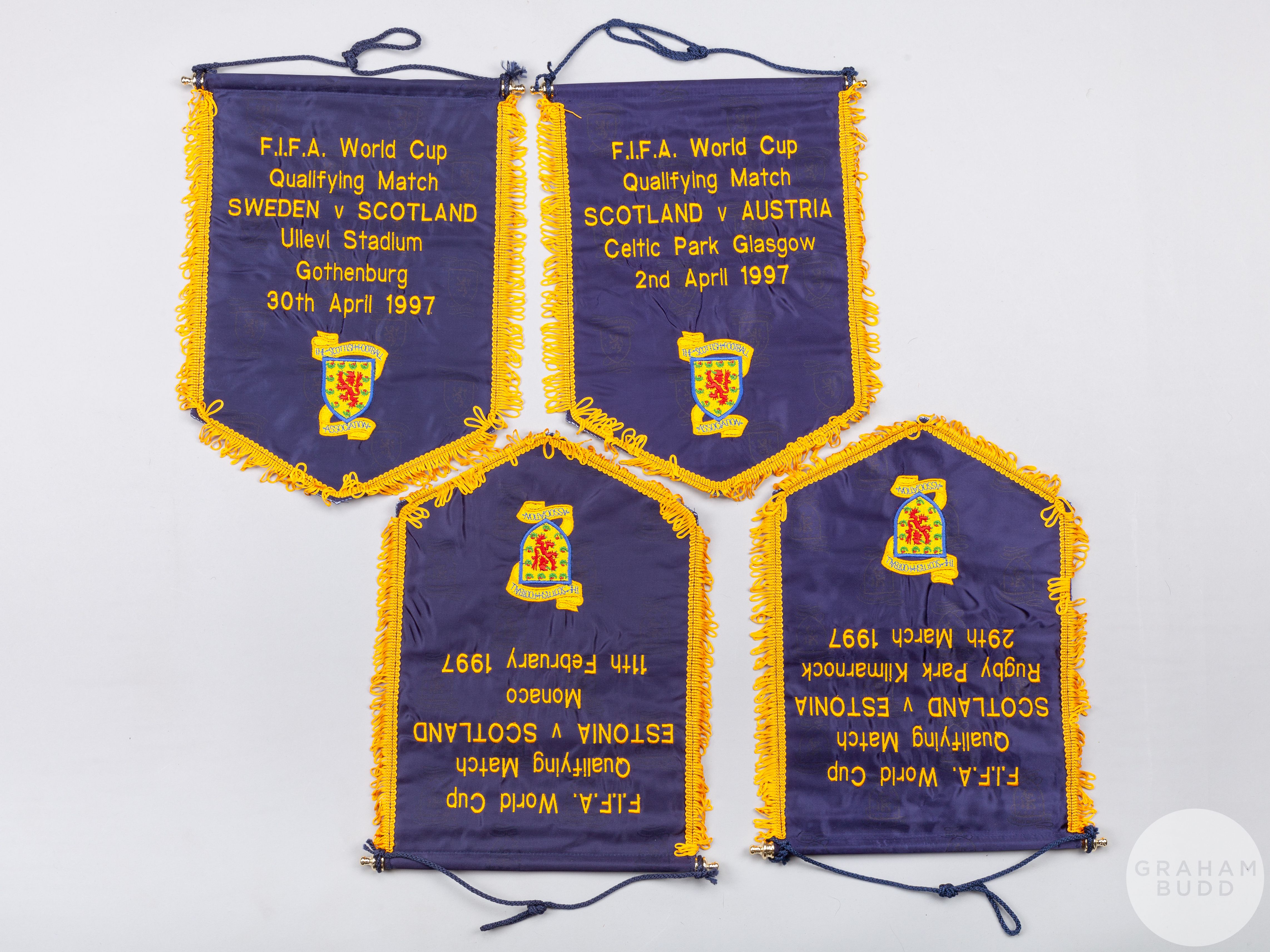 Alex Miller four official Scotland International match pennants, 1997 - Image 3 of 4