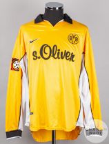 Jurgen Kohler yellow, white and black No.5 Borussia Dortmund long-sleeved shirt