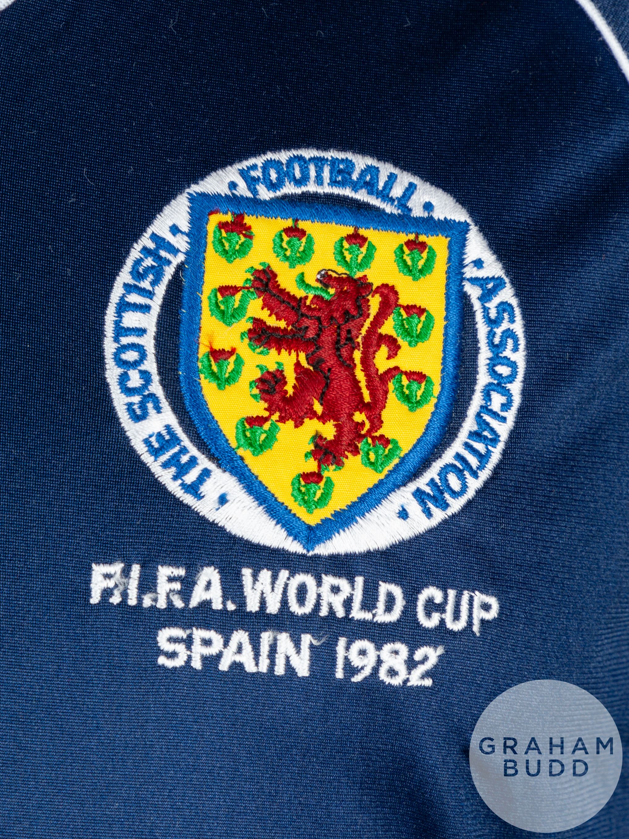 Alex McLeish blue and white No.13 Scotland World Cup short-sleeved shirt, 1982 - Image 3 of 4