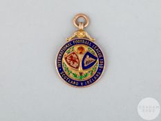 Alec McNair 9ct gold and enamel 1909-10 Inter-League medal